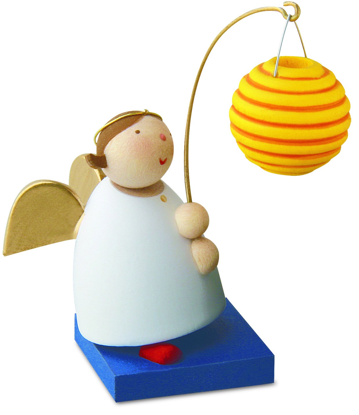 Little Angel Figurine - Guardian Angel with Lantern (Round)
